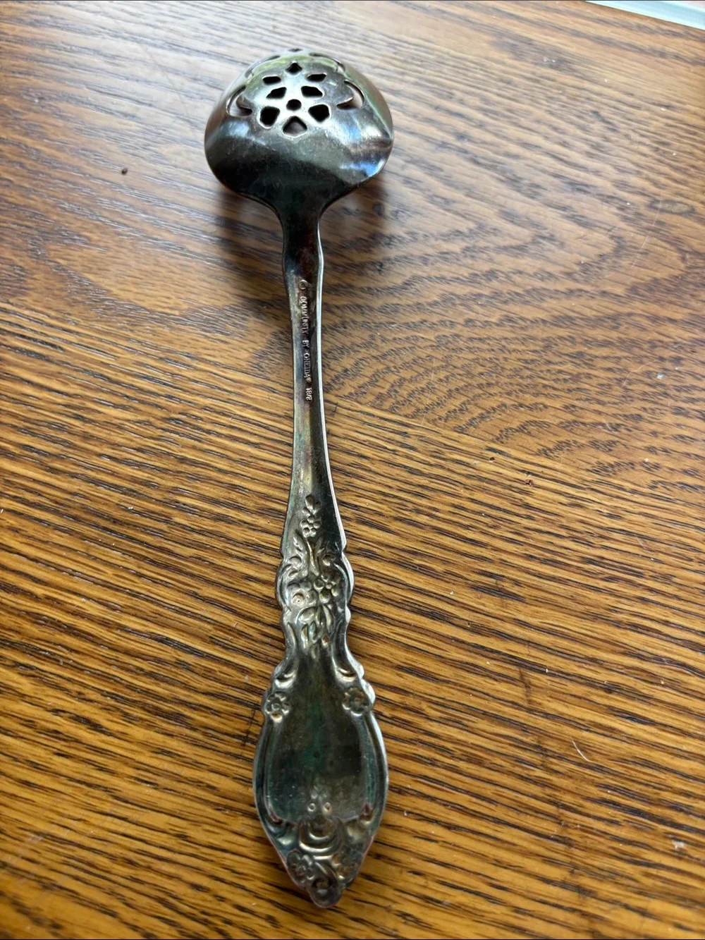 Oneida Community Slotted Spoon, Silverplate. Louisiana